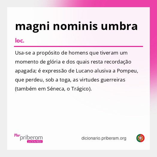 Significado de magni nominis umbra